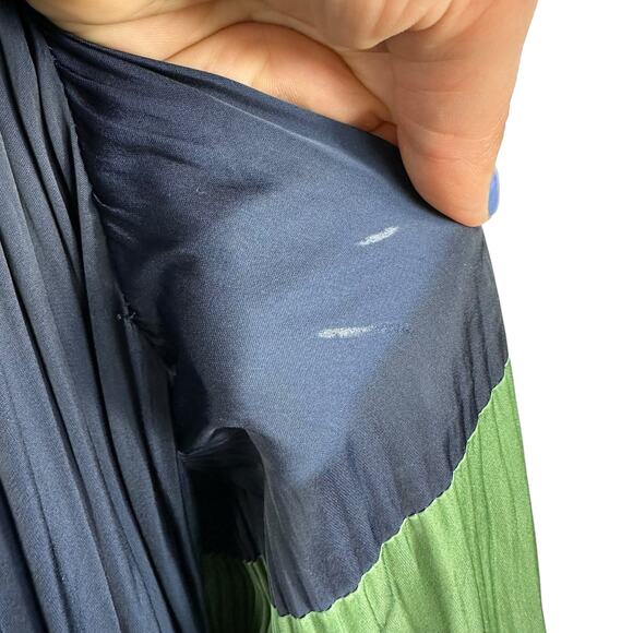 ULLA JOHNSON Alia Dress Navy Blue Mini Dress Women's Size 8 FLAWED Striped Glam - Picture 6 of 9